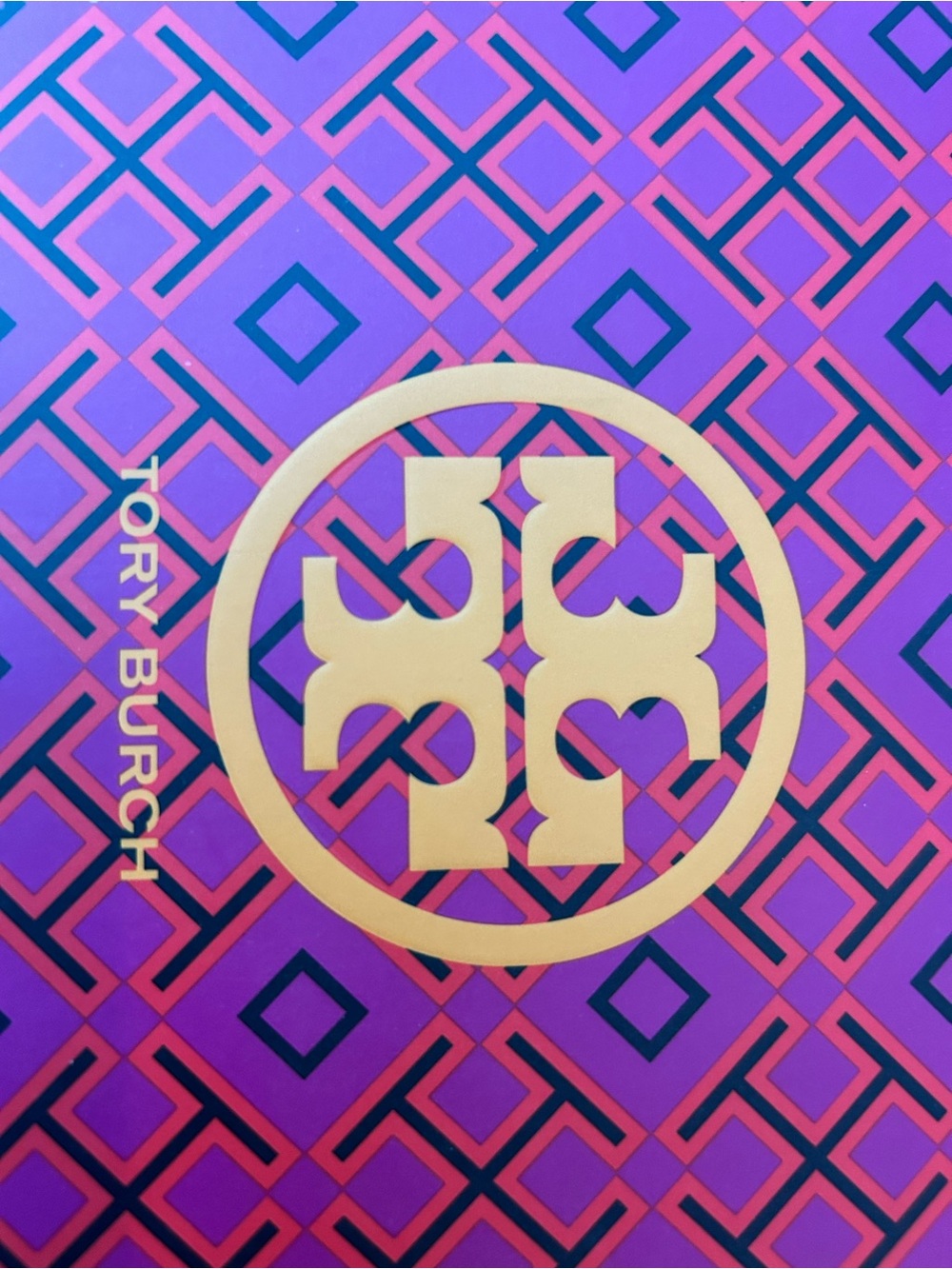 Tory Burch Navy Leather Flats with Blue Logo Medallion - Picture 2 of 5